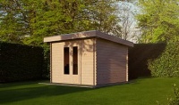 Log Cabin with Pent Roof 3 x 3 m